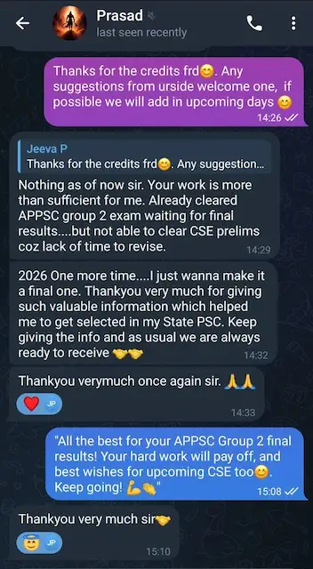 feeldback of aspirants