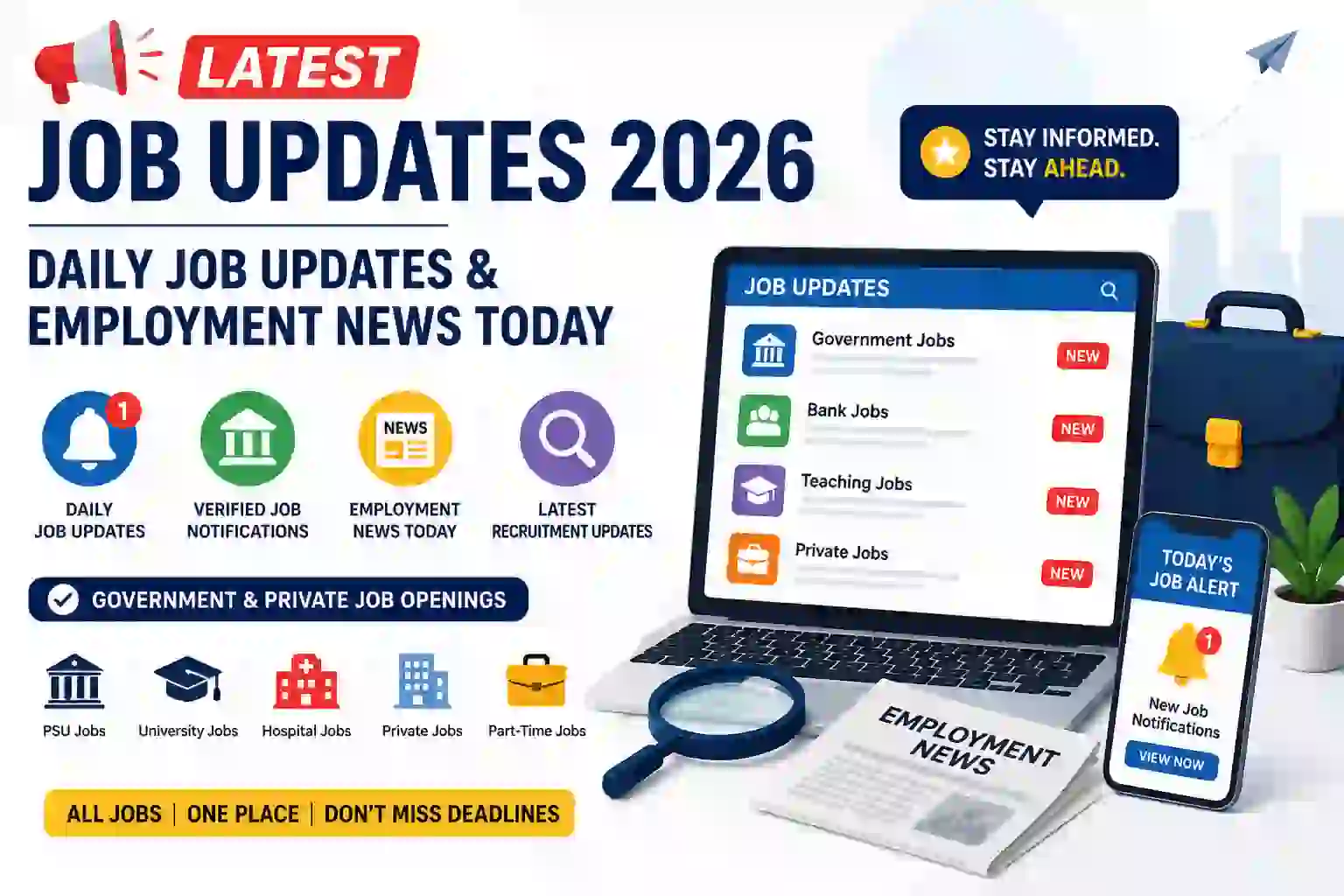 Latest Government Exam Notifications 2026 | Upcoming Govt Exams