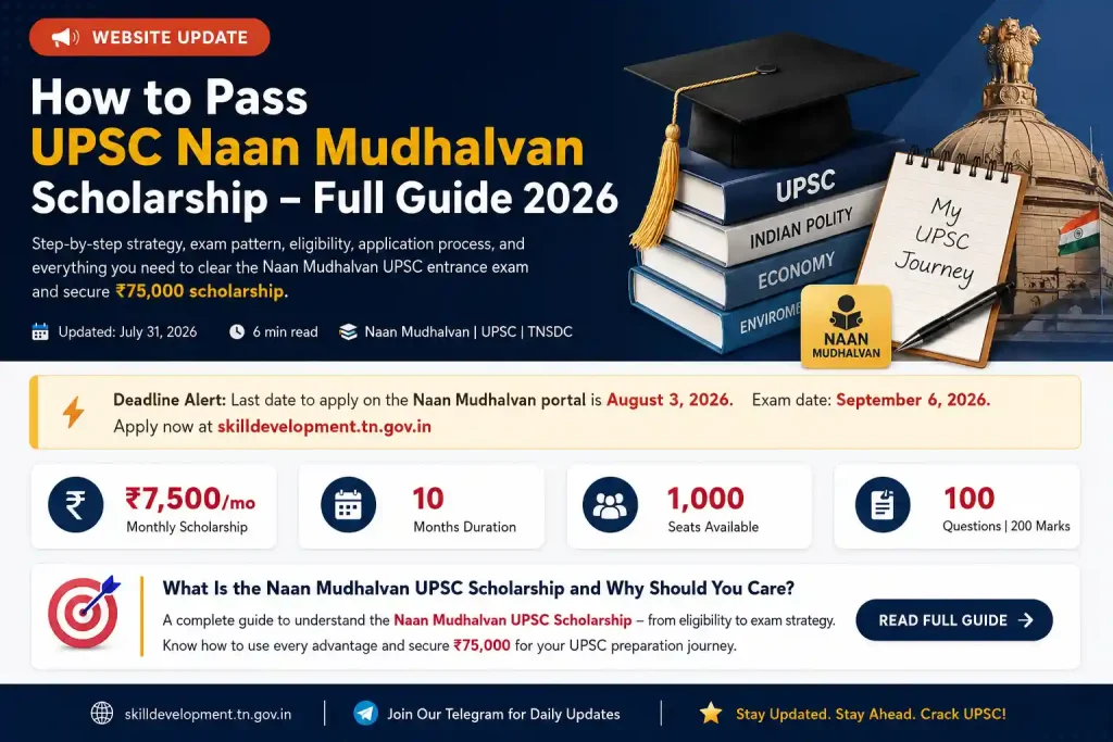 How to Pass UPSC Naan Mudhalvan Scholarship 2026