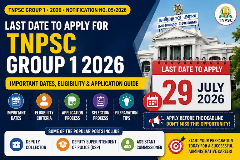 Last Date to Apply for TNPSC Group 1 2026