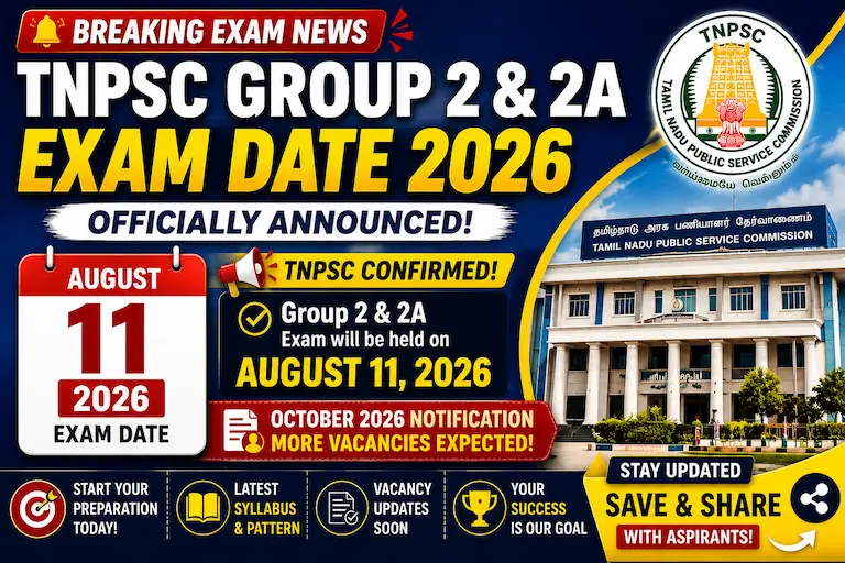 TNPSC Group 2 2A Exam Date 2026